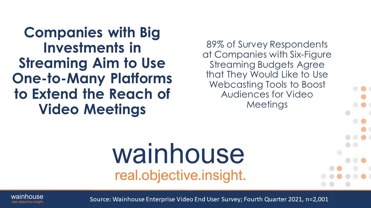 Companies Look to Webcasting to Extend Reach of Video Meetings